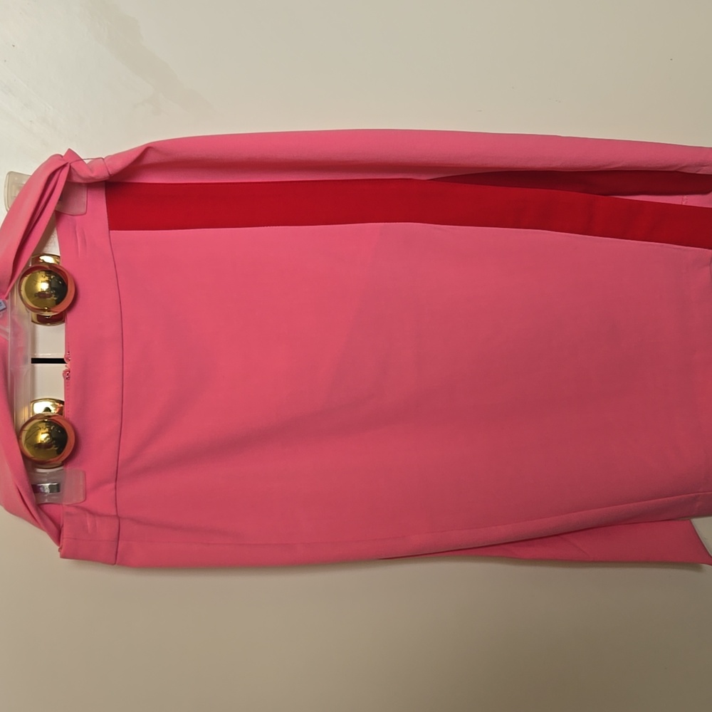 Women's Pink And Red New York And Company Pencil Skirt